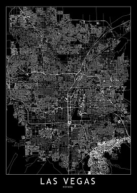 Las Vegas Black Map