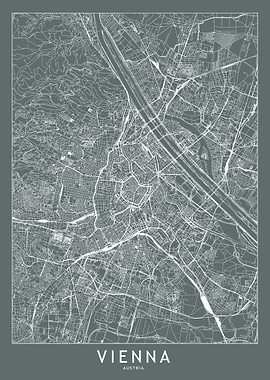 Vienna Grey Map