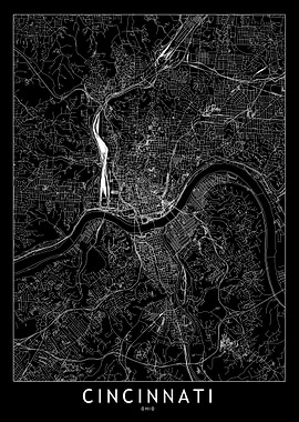 Cincinnati Black Map