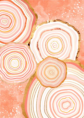 Coral Agate Abstract