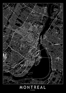 Montreal Black Map