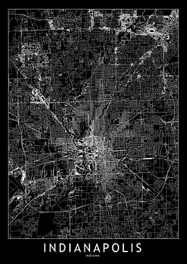 Indianapolis Black Map