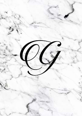 Letter G monogram Marble