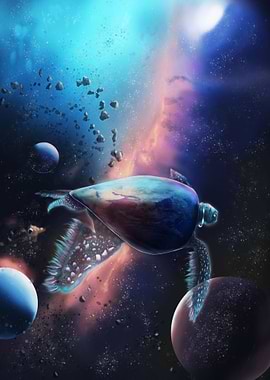 Earth on a turtle back