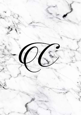 Letter C monogram Marble