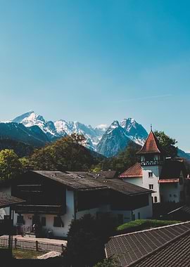 Mountain View of Alps