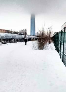 Lakhta Tower in Winter
