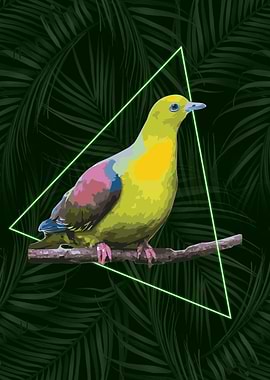 Neon Triangle Bird