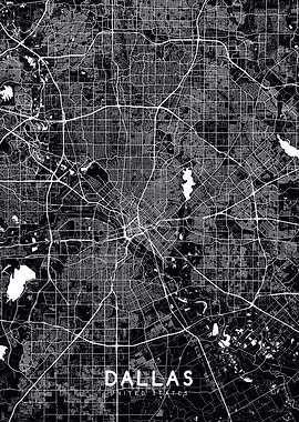Dallas map black