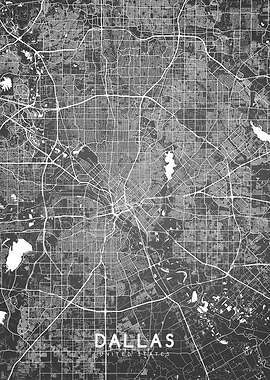 Dallas map BW