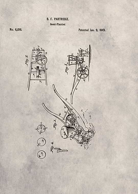 grey patent seed planter