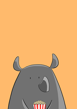 Rhino With Popcorn