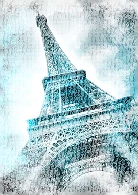Watercolor Eiffel Tower