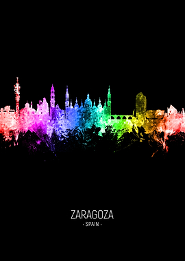 Zaragoza Spain Skyline