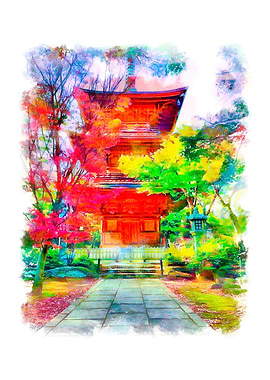 Old japanese monastery