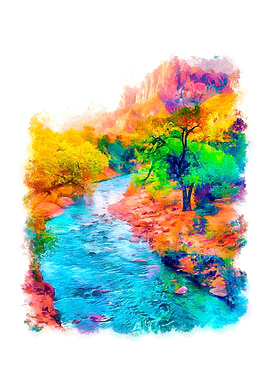 Mountain river landscape