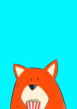 Fox With Popcorn