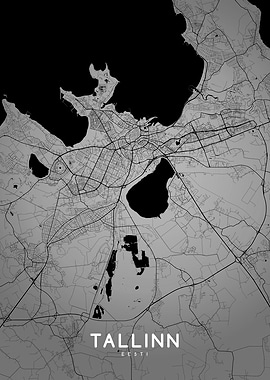 Tallinn map BW