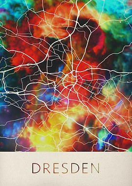 Dresden Watercolor Map