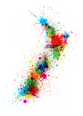 New Zealand Splash Map