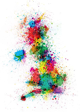 United Kingdom Splash Map