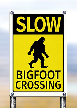 Bigfoot Crossing Sign
