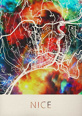 Nice Watercolor City Map