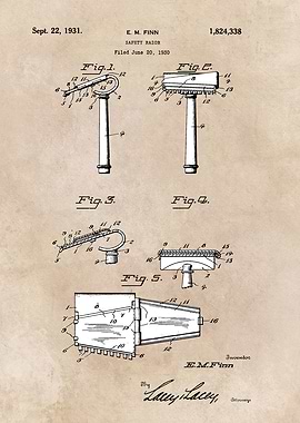 patent Finn Safety razor