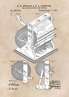 Roll paper holder and cutt