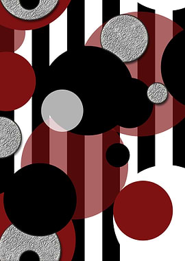 Black White Stripes Dots