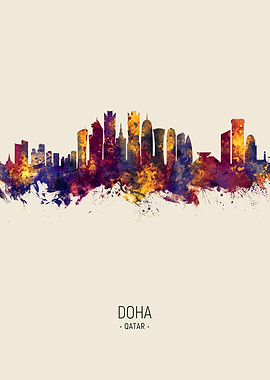 Doha Qatar Skyline