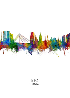 Riga Latvia Skyline