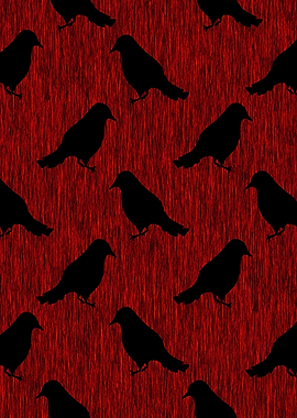 Ravens On Red