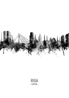 Riga Latvia Skyline