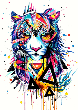 Abstract tiger