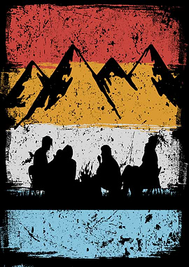 Camping Vintage Colored