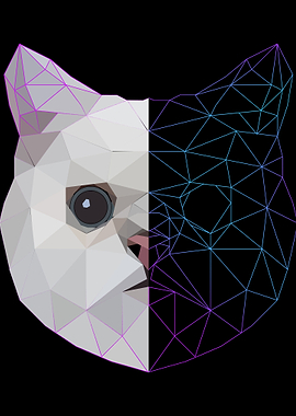 Cat Minimalistic Polygon