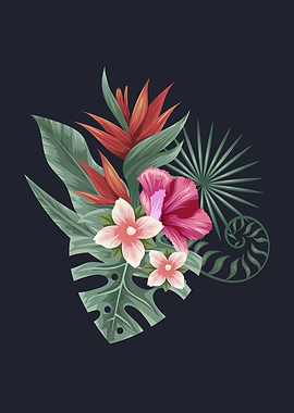 tropical leaves single nr3