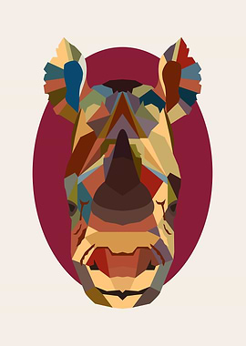 Rhinoceros colorful