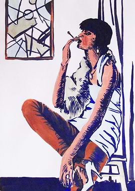 Smoking girl