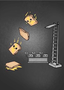 Funny Toast Tower Jump