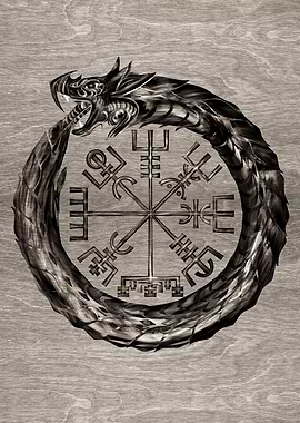Ouroboros with Vegvisir