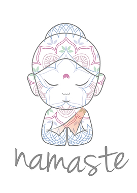Cute Buddha saying Namaste