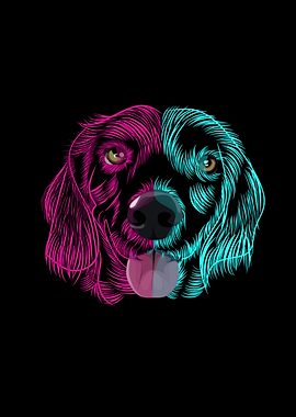 Dog on neon mode