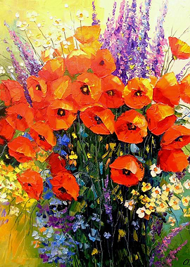 A bouquet of poppies