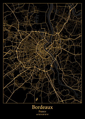 Bordeaux city map