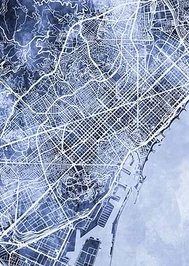 Barcelona Spain Map