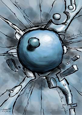 Surreal orb painting