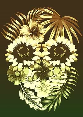 Flower skull