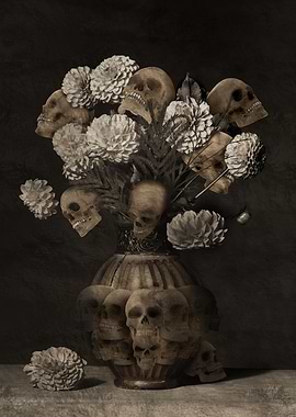 Bouquet Dahlia Skulls